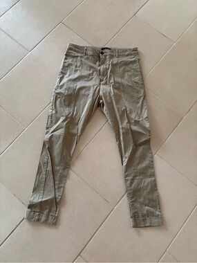 Zanerobe Sharpshot Slim Tapered Carrot Fit Chino Pants Khaki Tan Size 32